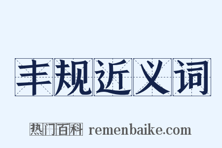 丰规近义词是什么意思的图片